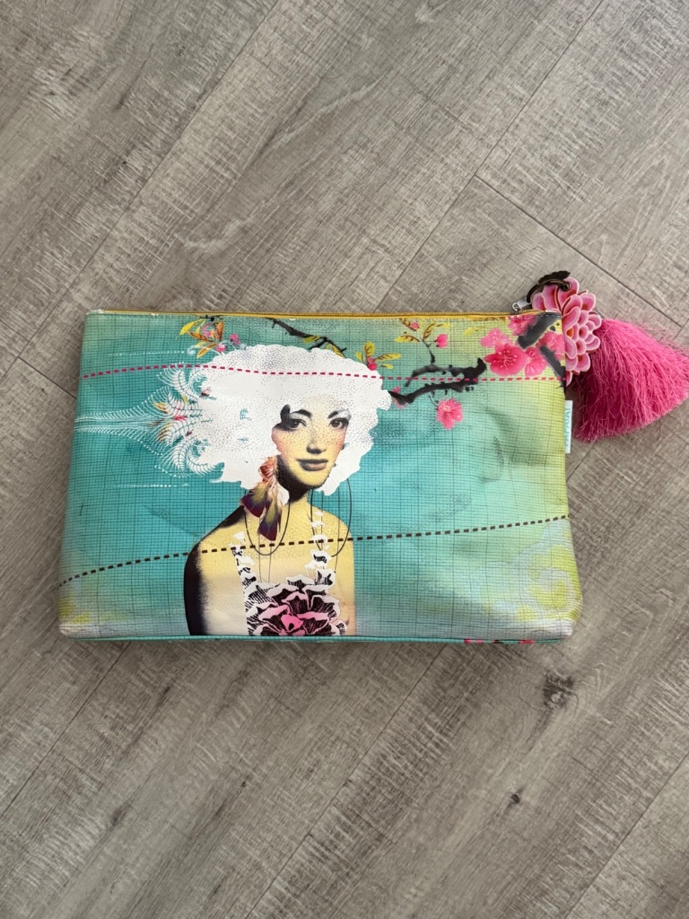 Papaya Art Tasseled Clutch - Picture 3 of 6